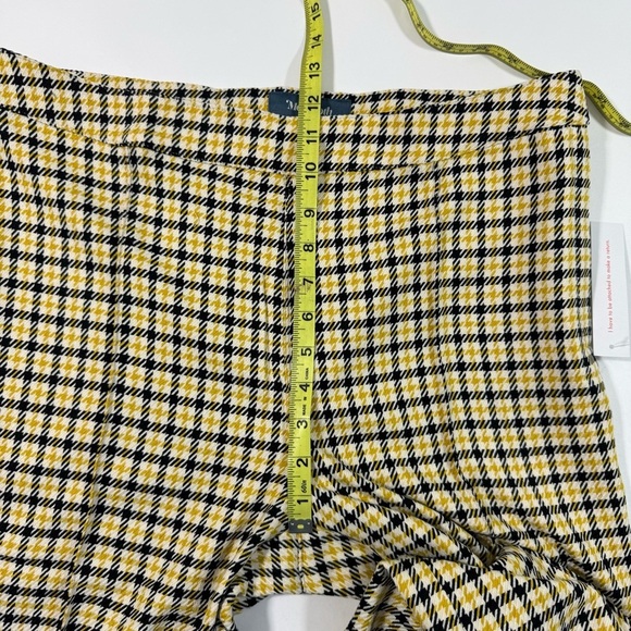 New ModCloth About to Bloom Cropped Pants Yellow Check - Picture 7 of 10